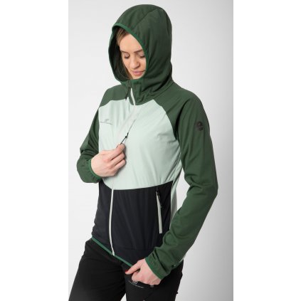 Dámská ultralight softshellová bunda s kapucí 2117 Vassbacken zelená