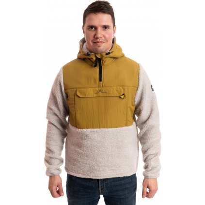 Pánský pile fleece anorak s kapucí 2117 Kapela žlutá