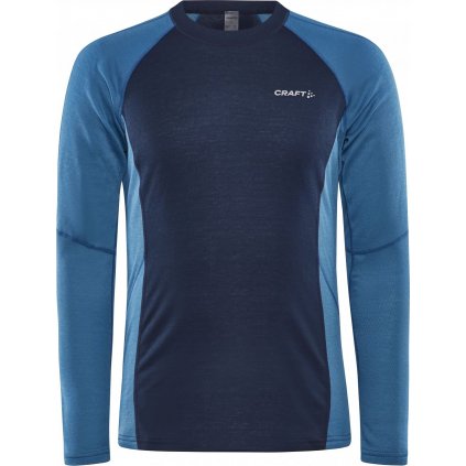 Pánské funkční triko CRAFT Core Warm Baselayer Ls modré