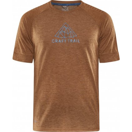 Pánské funkční triko CRAFT Adv Trail Wool Ss hnědé