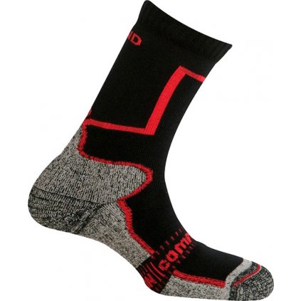 Trekingové ponožky MUND Pamir černo/červené 41-45 L