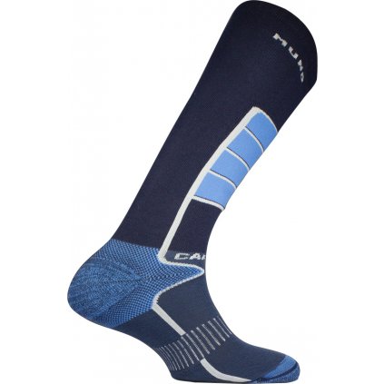 Lyžařské ponožky MUND Carving světle modré/tmavě modré 42-45 L
