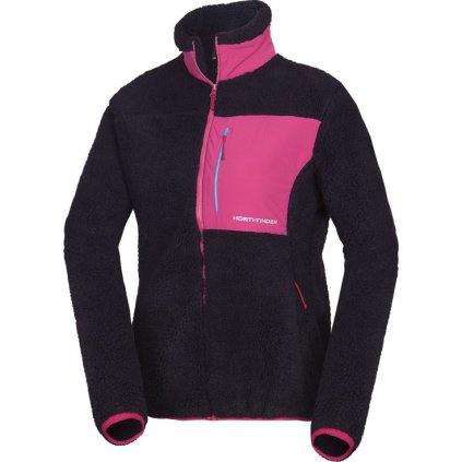 Dámská fleecová mikina NORTHFINDER Wyoma černá (VELIKOST 2XL)