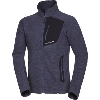 Pánská fleecová mikina NORTHFINDER Bob modrá (VELIKOST L)