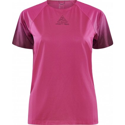 Dámské běžecké triko CRAFT Pro Trail Ss růžové