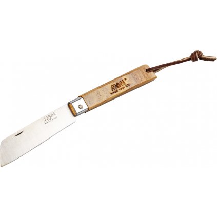 Zavírací nůž s koženým poutkem MAM Operario 2042 - oliva 8,8 cm