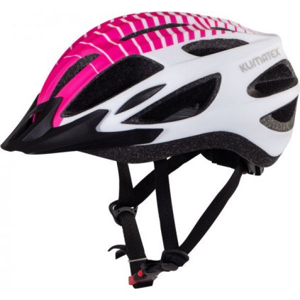 Cyklistická helma KLIMATEX Feres fuchsiová/bílá