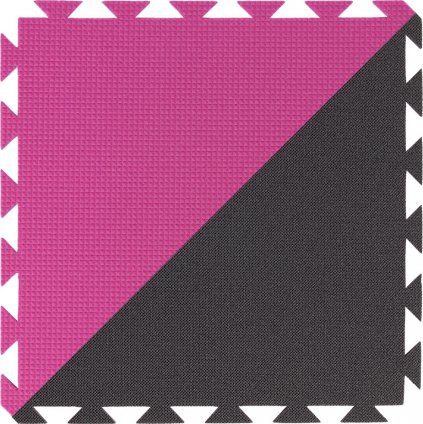 Pěnový koberec YATE 43x43x1,0 cm růžová/antracit