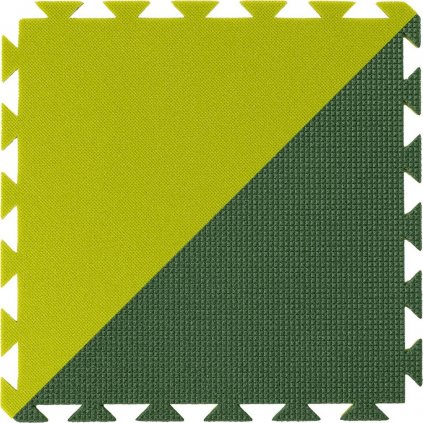 Pěnový koberec YATE 43x43x1,0 cm hrášková/tm. zelená