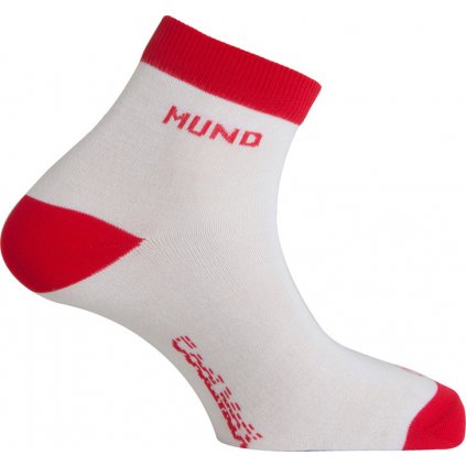 Ponožky MUND Cycling/Running bílo/červené 46-49 XL