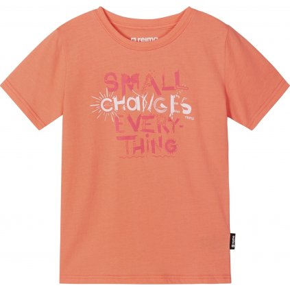 Dětské bavlněné tričko REIMA Valoon - Coral pink