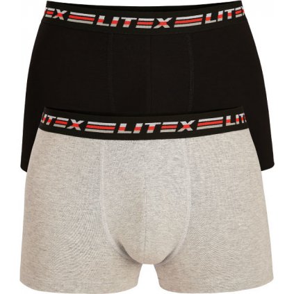 Pánské boxerky LITEX 1ks bílé/černé