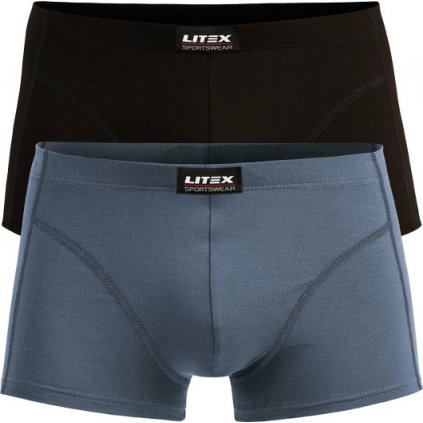 Pánské boxerky LITEX 1ks šedé/černé