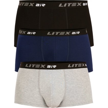 Pánské boxerky LITEX 1ks modré/šedé/černé