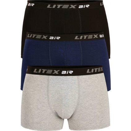 Pánské boxerky LITEX 1ks modré/šedé/černé
