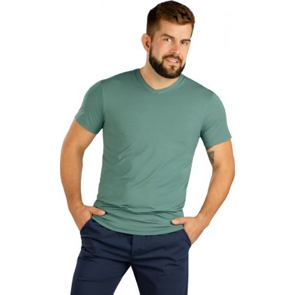 Pánské triko LITEX s krátkým rukávem zelené