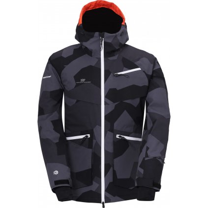 Pánská lyžařská bunda 2117 Nyhem Eco černá - maskáčový vzor
