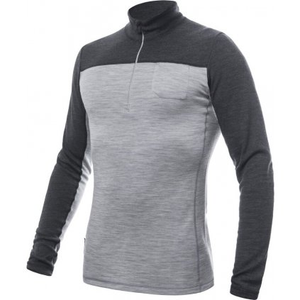 Pánské merino triko SENSOR Bold šedé (Velikost M, Barva šedá)