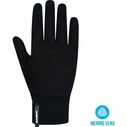 Unisex merino rukavice HUSKY Merglov černé