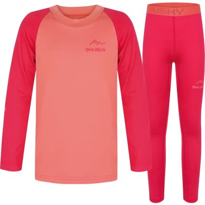Dětský set termoprádla HUSKY Active winter Tombo růžové (Velikost 140)
