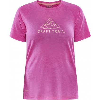Dámské sportovní triko CRAFT Adv Trail Wool Ss růžové