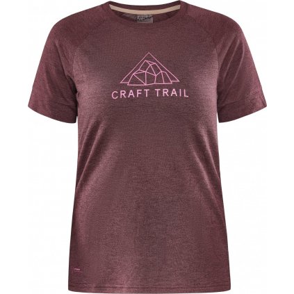 Dámské sportovní triko CRAFT Adv Trail Wool Ss červené