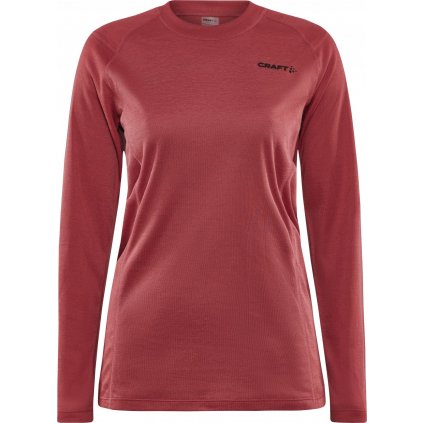 Dámské funkční triko CRAFT Core Warm Baselayer Ls červené