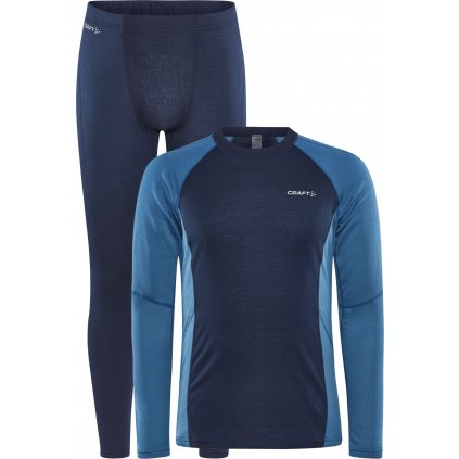 Pánský funkční set termoprádla CRAFT Core Warm Baselayer modrý