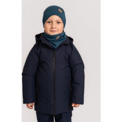 Dětská zimní bunda UNUO Snow, Tm. Modrá