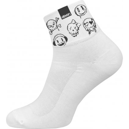 Ponožky ELEVEN Huba Skullies bílé