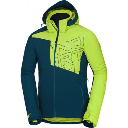 Pánská lyžařská bunda NORTHFINDER Wilbur modrá/zelená