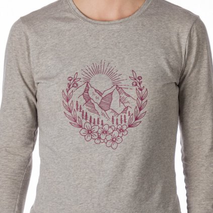 Dámské bavlněné triko NORTHFINDER Dorothea šedá (VELIKOST S)