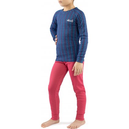 Dětské funkční prádlo VIKING Nino růžovomodrá (Set)