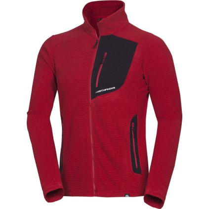 Pánská fleecová mikina NORTHFINDER Bob červená (VELIKOST L)