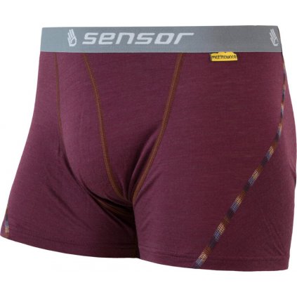 Pánské merino boxerky SENSOR air červená