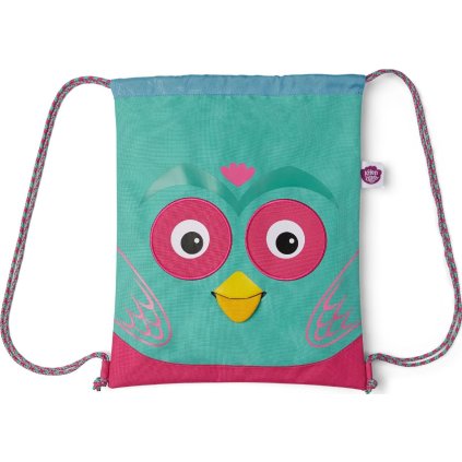 Dětský batoh Affenzahn Kids Sportsbag Owl - turquoise 4l