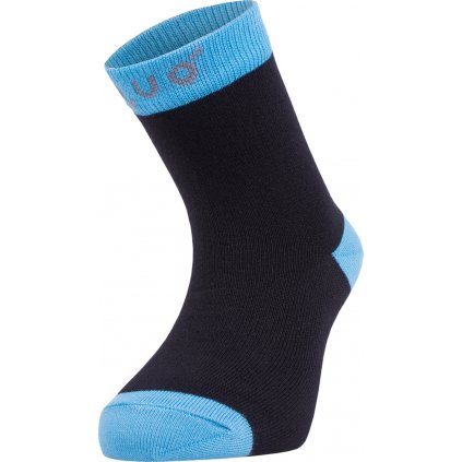 Bambusové ponožky UNUO černé s tyrkysovou (Bamboo socks)