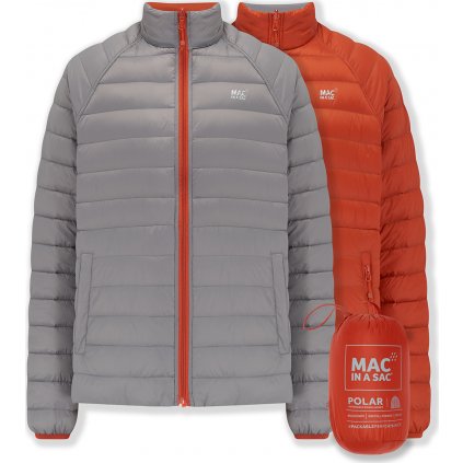 Pánská péřová oboustranná bunda MAC Polar Burnt Orange/grey