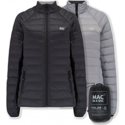Dámská péřová oboustranná bunda MAC Polar black/grey ws