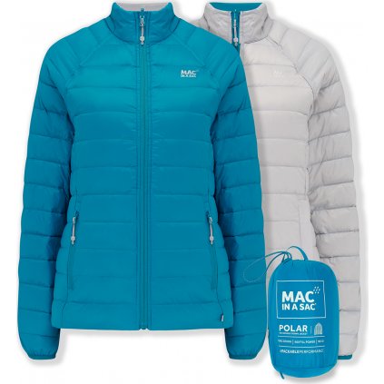 Dámská péřová oboustranná bunda MAC Polar Ws Light Petrol/Soft grey