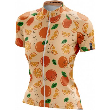 Dámský cyklistický dres NORTHFINDER Sara oranžový