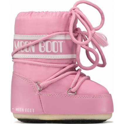 Dětské boty MOON BOOT Icon mini nylon růžové