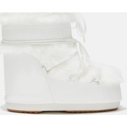 Dámské boty MOON BOOT Icon low faux fur bílé