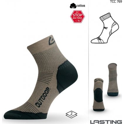 Funkční ponožky LASTING Tcc béžové