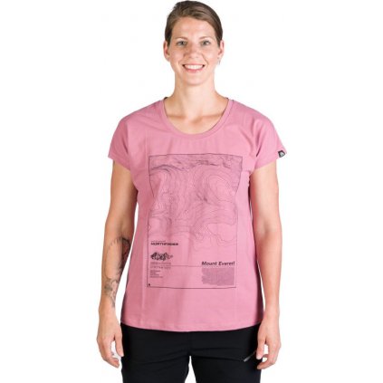 Dámské bavlněné triko NORTHFINDER Gayle růžové