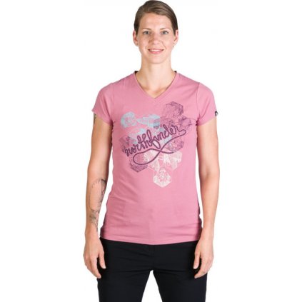 Dámské bavlněné triko NORTHFINDER Sherry růžové