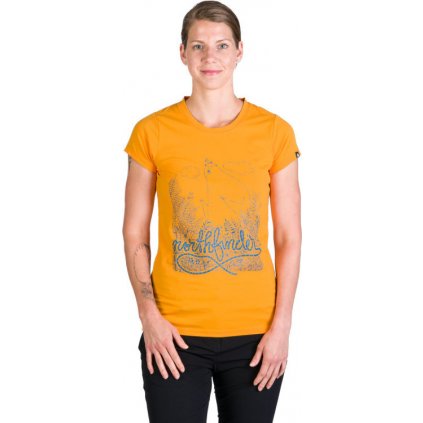 Dámské bavlněné triko NORTHFINDER Mable oranžové