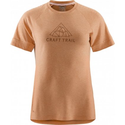 Dámské triko CRAFT ADV Trail Wool SS - hnědá