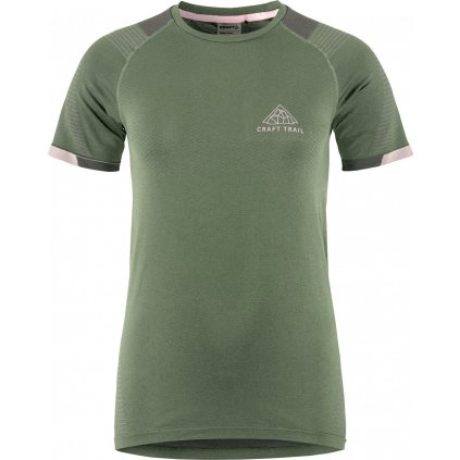 Dámské běžecké triko CRAFT PRO Trail Fuseknit - zelená