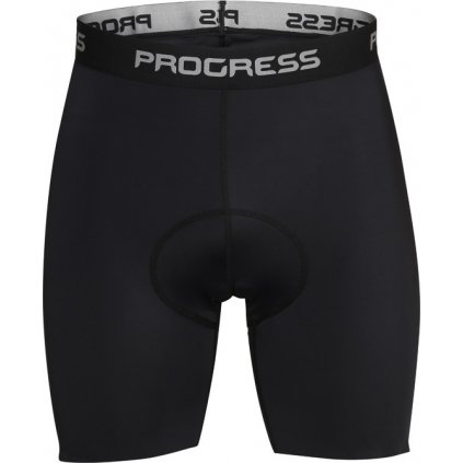 Unisex cyklistické kraťasy PROGRESS Basic shorts s vložkou černé